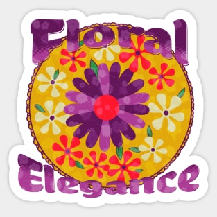 floral elegance, flower love Sticker